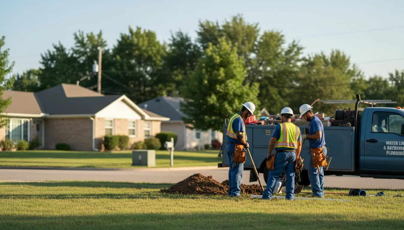 Residential water line and bathroom plumbing service in Dora, MO